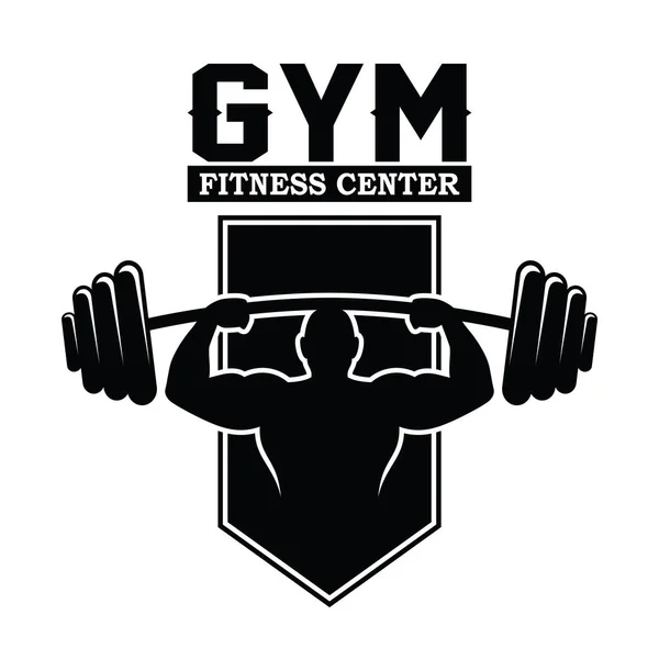 Vector Logotipo Fitness Gimnasio — Vector de stock