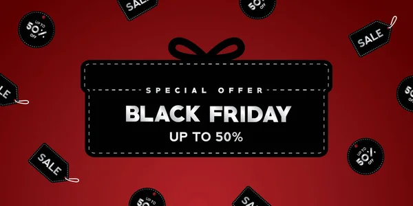 Black Friday Verkaufsbanner Black Friday Poster Black Friday Hintergrund Vector — Stockvektor