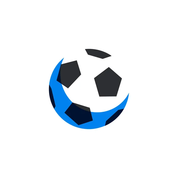 Fußball-Ikone im flachen Stil. Fußball-Logo. Fußball isoliert auf weißem Hintergrund. — Stockvektor