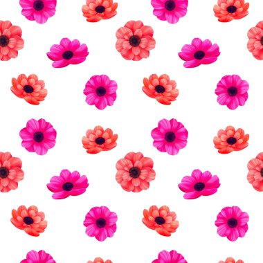 Beyaz arka plan üzerinde 3d tarzı çiçekli parlak tropikal seamless modeli. Duvar kağıtları, ambalaj, tekstil, ekran koruyucular, düğün veya tebrik kartları için modaya uygun bir tasarım. vektör çizim