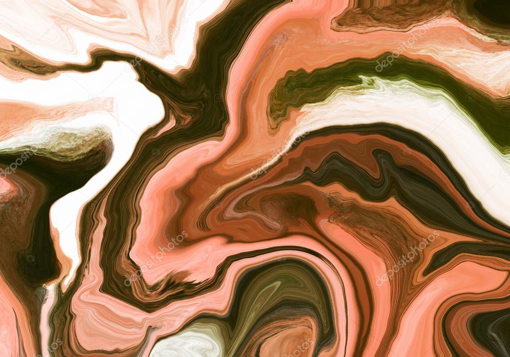 Super duper gorgeous abstract painting. Liquid paint technique background. Marble effect painting. Background for wallpapers, posters, cards, invitations, websites. Mixed gray, pink, black and white.
