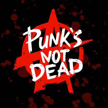 Punk rock set. Punks not dead words and design elements. vector illustration. clipart