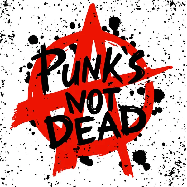 Punk rock seti. Punks ölü kelimeler ve tasarım öğeleri değil. vektör illüstrasyon.