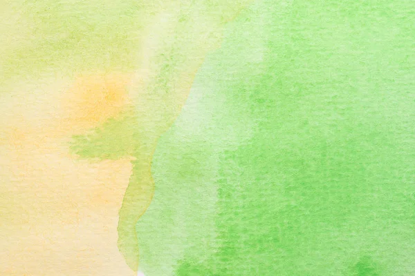 Abstrakcja Zielony Żółty Biały Tle Akwarela Sztuka Ręki Farby — Zdjęcie stockowe