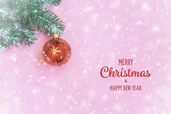 Merry Christmas Happy New Year Holidays Greeting Card Background Selective — Stock Photo, Image