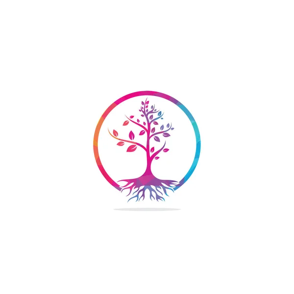 Σχεδιασμός Λογότυπου Δέντρου Roots Διάνυσμα Δένδρου Στοιχείο Λογότυπο Ριζών — Διανυσματικό Αρχείο