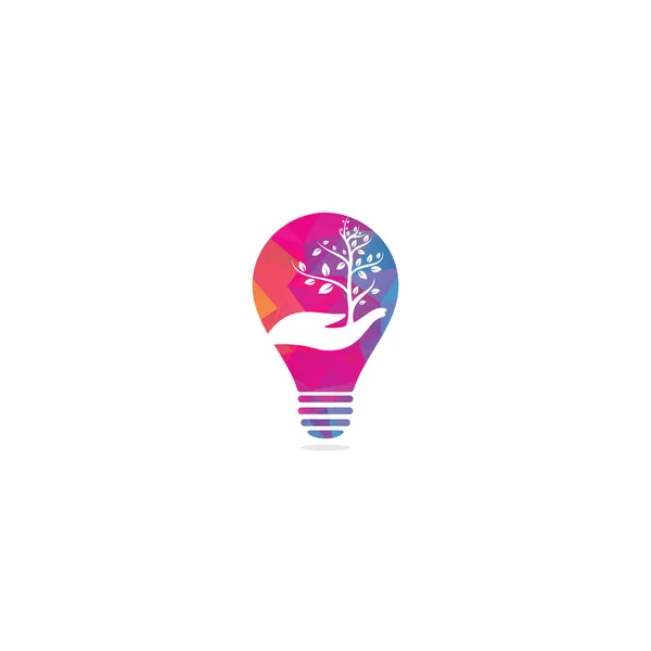 Дерево Руці Векторний Дизайн Логотипу Логотип Натуральних Продуктів Дизайн Логотипу — стоковий вектор