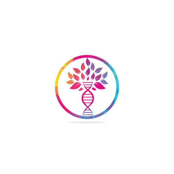 Dna Boom Vector Logo Ontwerp Dna Genetisch Icoon Dna Met — Stockvector