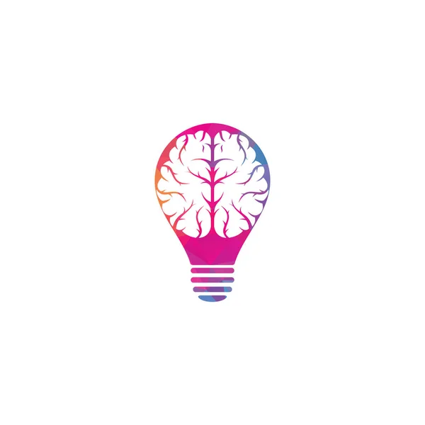 Brain Bulb Form Konzept Logo Design Brainstorming Macht Denken Gehirn — Stockvektor