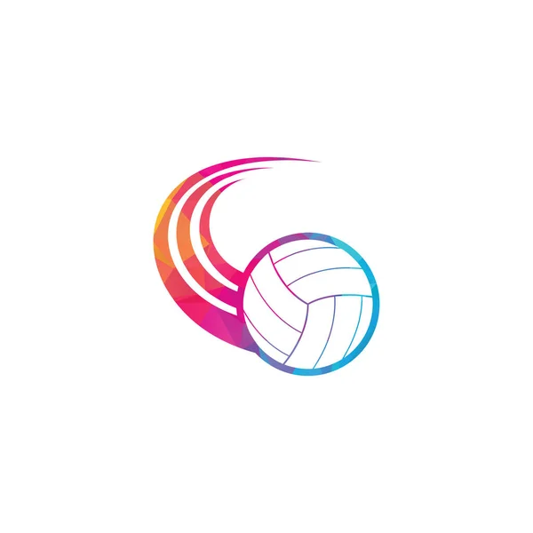 Logo Voleibol Diseño Del Logotipo Pelota Voleibol Logo Jugador Voleibol — Archivo Imágenes Vectoriales