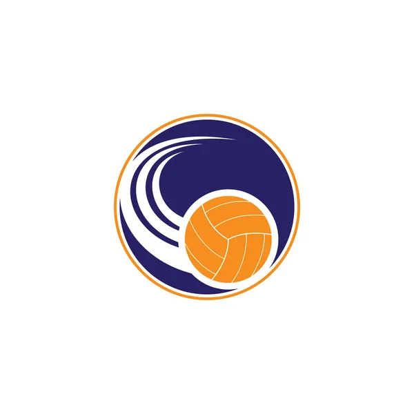Volleybolllogga Design Volleyboll Logotyp Logotyp För Volleybollspelare — Stock vektor
