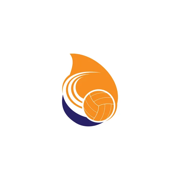 Voleibol Cair Logotipo Conceito Forma Design Logotipo Bola Vôlei —  Vetores de Stock