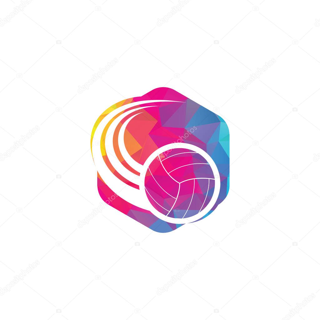 Volleyball logo. Volleyball ball logo design. Volleyball player logo