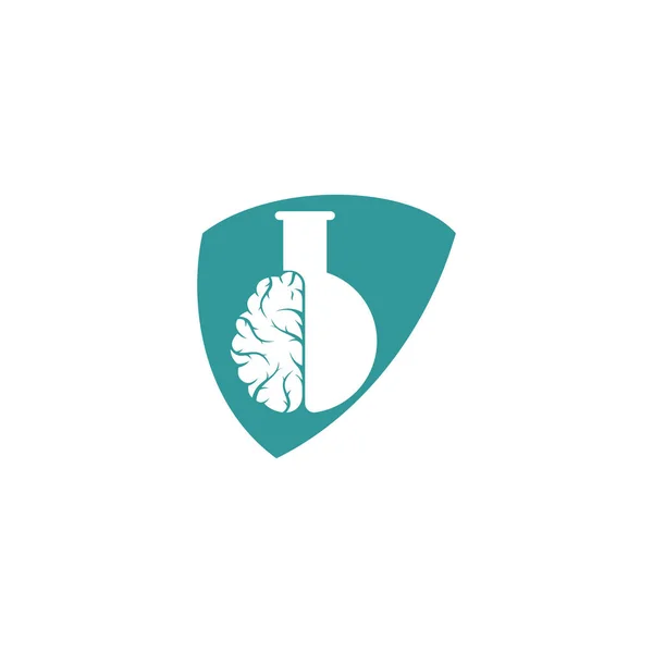 Templat Desain Logo Lab Otak - Stok Vektor