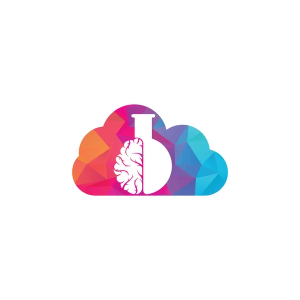 Brain Lab Cloud Shape Konzept Logo Design — Stockvektor
