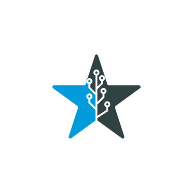 Teknoloji Ağacı şekil konsepti Logo Şablonu Tasarımı.