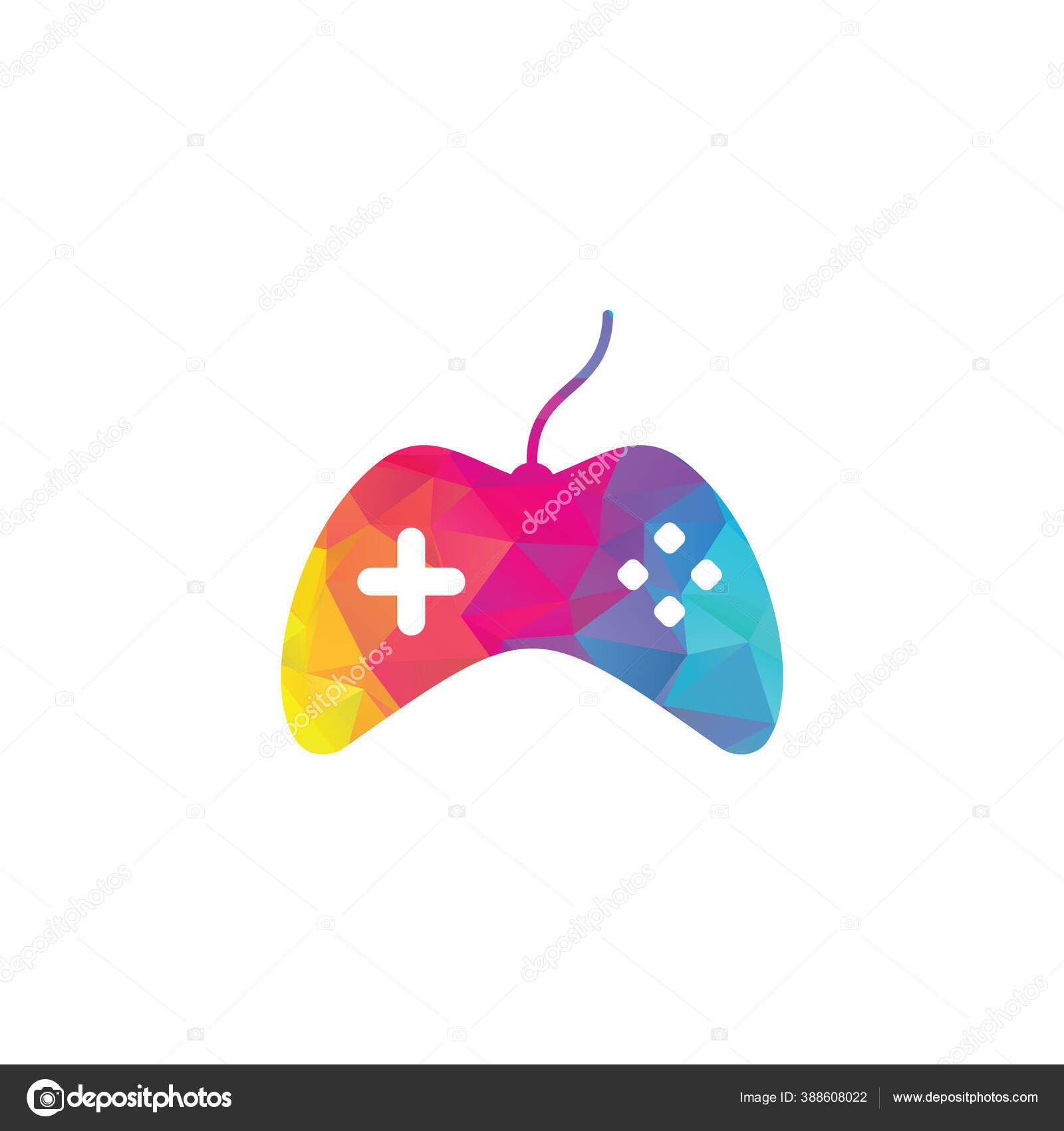 Logotipo de vetor de ícone de stick de jogo grátis simples e legal