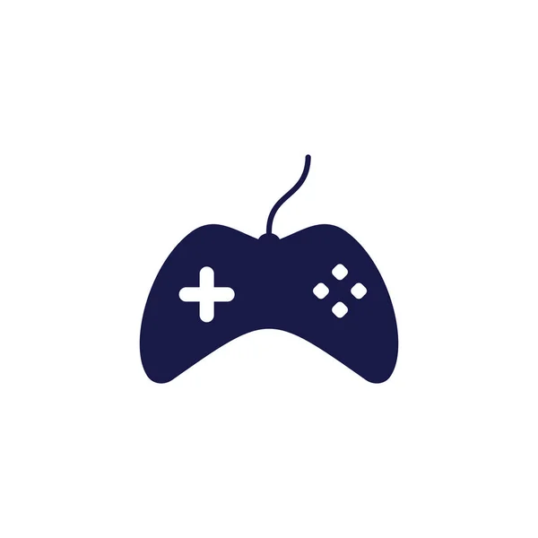 ゲームロゴデザインテンプレート スティックゲームアイコンロゴ — ストックベクタ