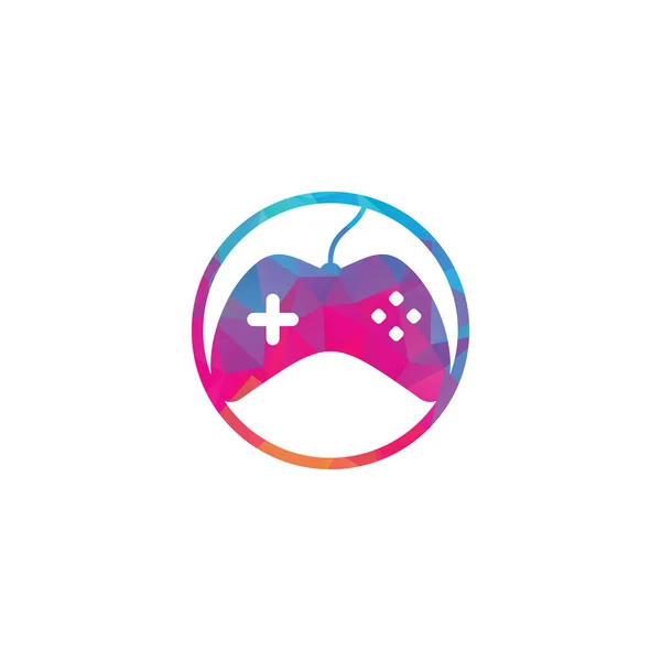 Game Logo Design Mall Stick Spel Ikonen Logotyp — Stock vektor