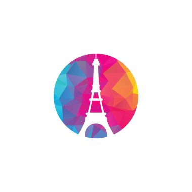 Eyfel kulesi logo tasarım şablonu. Paris logo tasarımı.