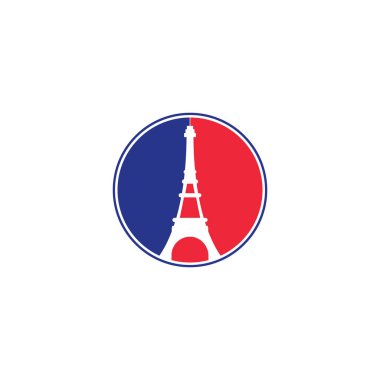 Eyfel kulesi logo tasarım şablonu. Paris logo tasarımı.