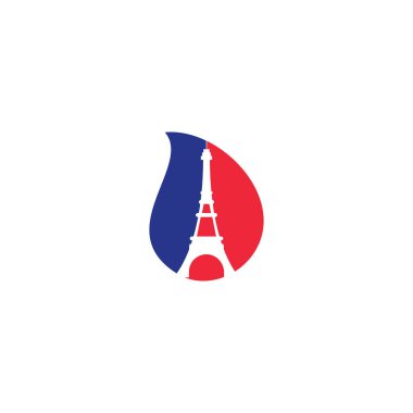 Eyfel kulesi konsept logo tasarım şablonu. Paris logo tasarımı
