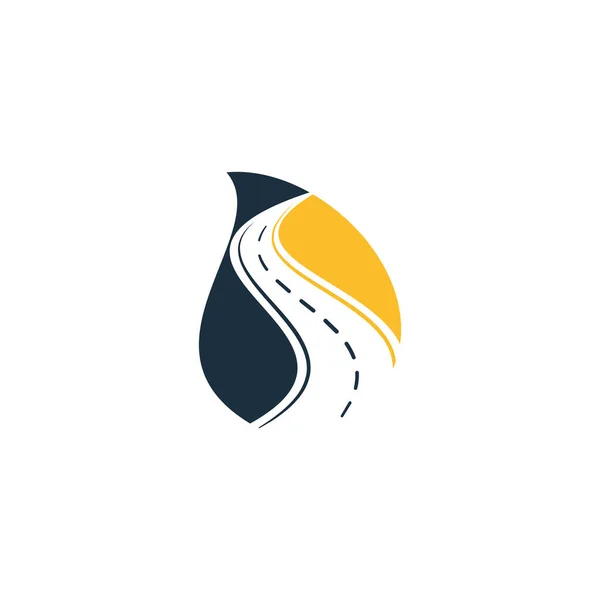 Дизайн Векторного Логотипа Дорожной Капельки Креативный Дизайн Логотипа Путешествия — стоковый вектор