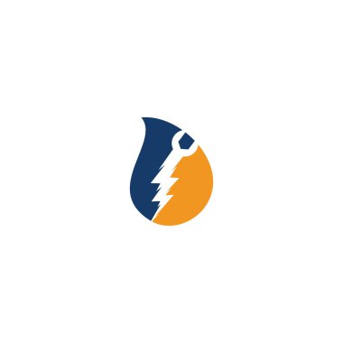 Gök gürültüsü şeklindeki konsept logo tasarımı. Flash Tamir Logosu Şablonu Tasarım Vektörü