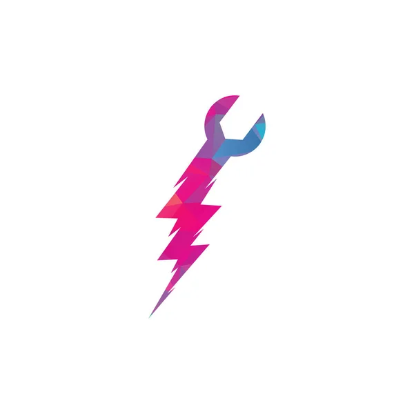 Vecteur Conception Modèle Logo Réparation Flash Clé Logo Tonnerre — Image vectorielle