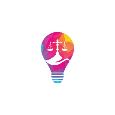 Yaprak ve hukuk kalkanı şekilli konsept logo tasarım şablonu. Yeşil Pul logo kavramları. Yaprak logo vektörlü hukuk firması