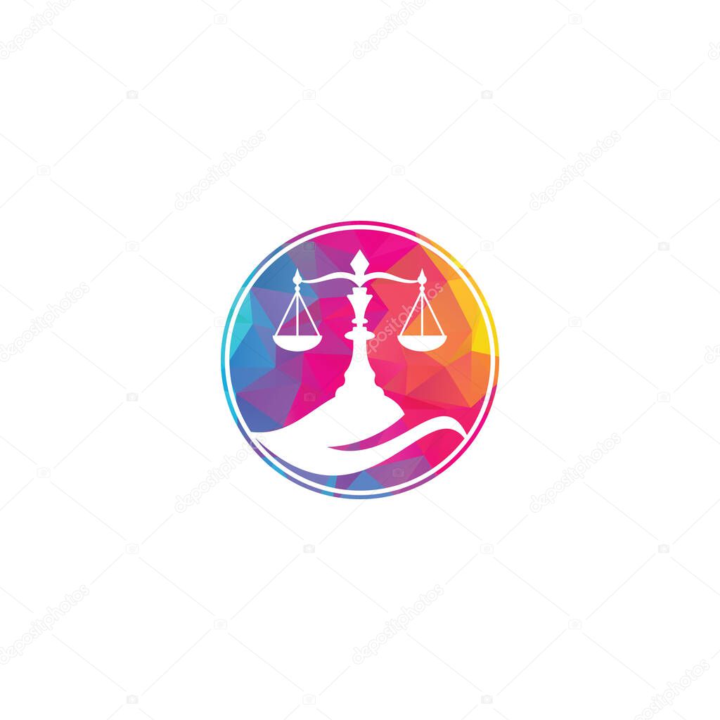 Creative modern leaf law balance sign logo design template. Green Scales logo concepts. Law firm with Leaf logo vector