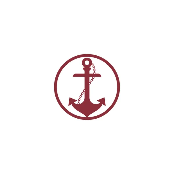Anchor Rope Logo Design Template — Stock Vector