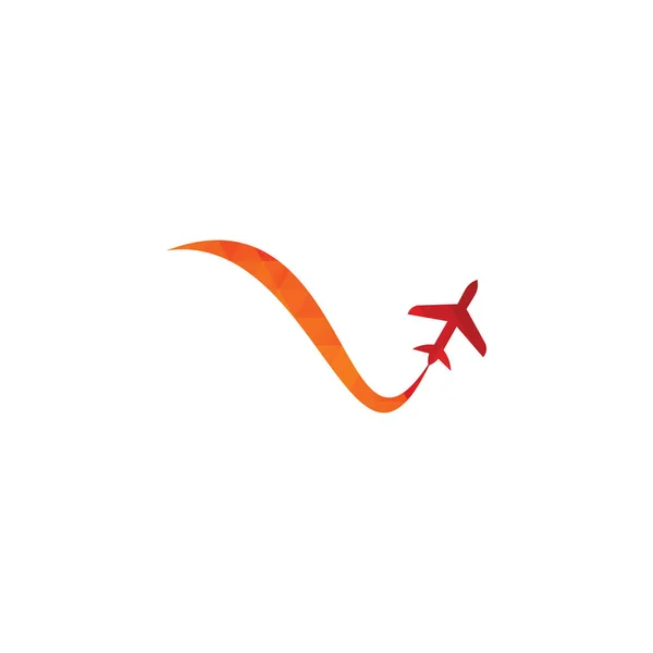 Airplane Travel Logo Templat Vektor Ikon Simbol - Stok Vektor