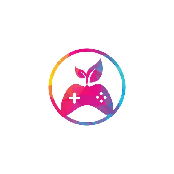 Game Leaf Logo Design Template Gaming Leaf Logo Design Template — Stock Vector