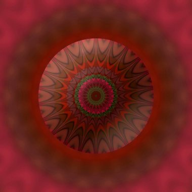 Soyut süs kırmızı yeşil kahverengi kiremit