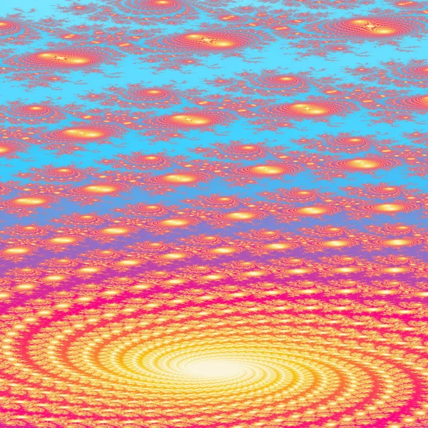 Sunset Abstract Fractal Design — Stock Photo, Image