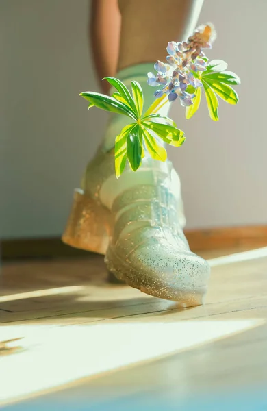 Mor lupin çiçekli parıltılı juju jölesi