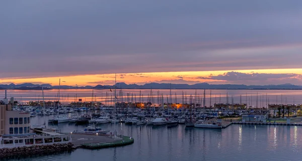 Port Sunset Manga Murcia Spain — Stock Photo, Image