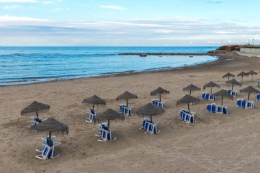 Cabo de Palos ve La Manga Akdeniz'de. İspanya