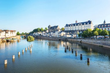 Mayenne Nehri, Laval şehir, Mayenne, Pays de Loire, Fransa