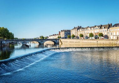 Mayenne Nehri, Laval şehir, Mayenne, Pays de Loire, Fransa