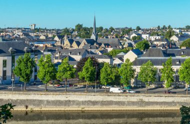 Mayenne Nehri, Laval şehir, Mayenne, Pays de Loire, Fransa