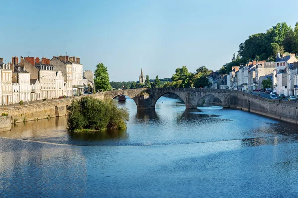 Mayenne Nehri Laval Şehir Mayenne Pays Loire Fransa — Stok fotoğraf