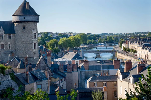 Mayenne Nehri Laval Şehir Mayenne Pays Loire Fransa — Stok fotoğraf