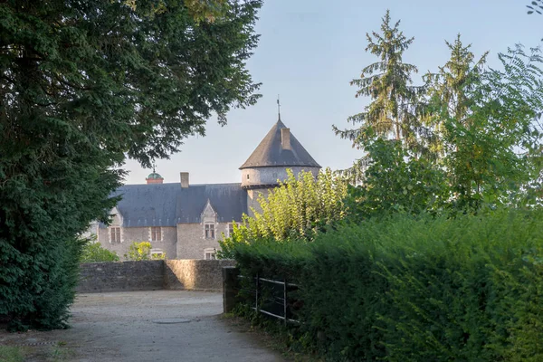 Κάστρο Πόλη Του Laval Mayenne Πληρώνει Του Λίγηρα Γαλλία Αυγούστου — Φωτογραφία Αρχείου