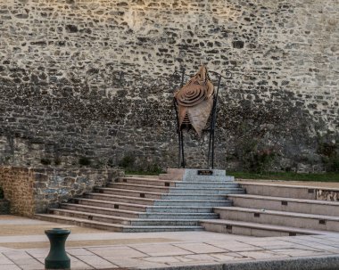 Castle. Laval şehir, Mayenne, de Loire, Fransa öder. 5 Ağustos 2018
