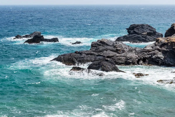 Tempestade Mar Mediterrâneo Perto Manga Cabo Palos Múrcia Espanha — Fotografia de Stock