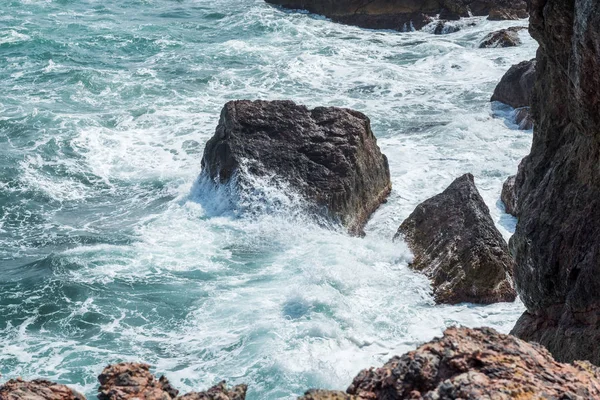 Akdeniz La Manga ve Cabo de Palos, Murcia, İspanya yakınındaki fırtınası.