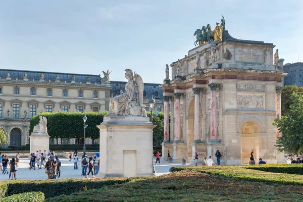 Arc Triomphe Carrousel Paris Frankrike Augusti 2018 — Stockfoto