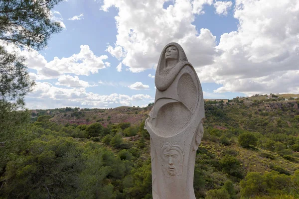 Sculptures on the way to the balcony Sacred Heart of Jesus. Totana. Murcia. Spain.